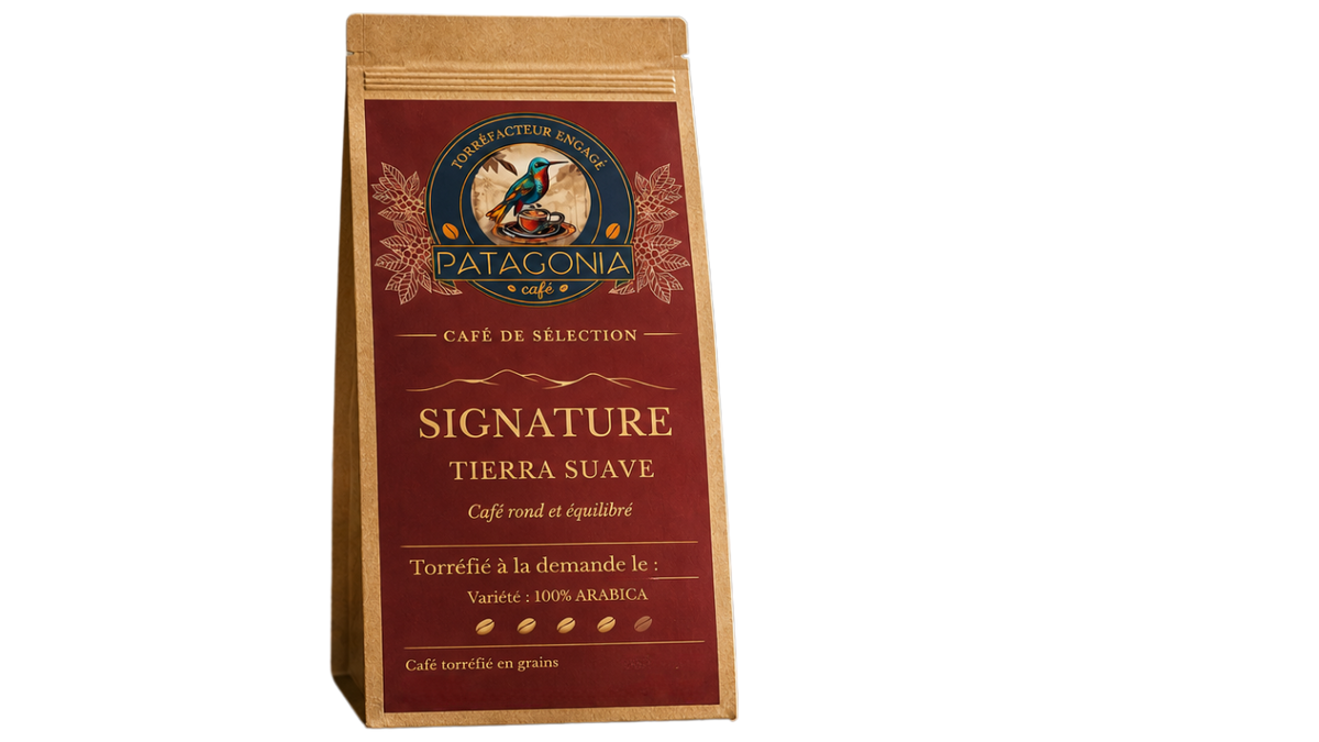 Café en grain Signature Tierra Suave, 100 % Arabica Brésil et Pérou – Patagonia Café