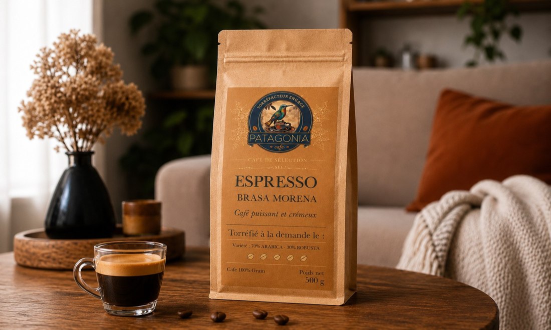 Sachet de café Espresso — Brasa Morena — abonnement Patagonia Café